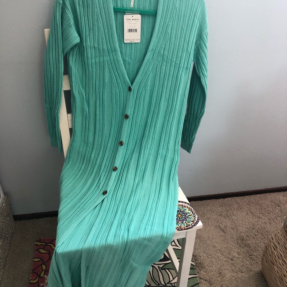 Free People Long Cardigan Sweater - Picture 2 of 3
